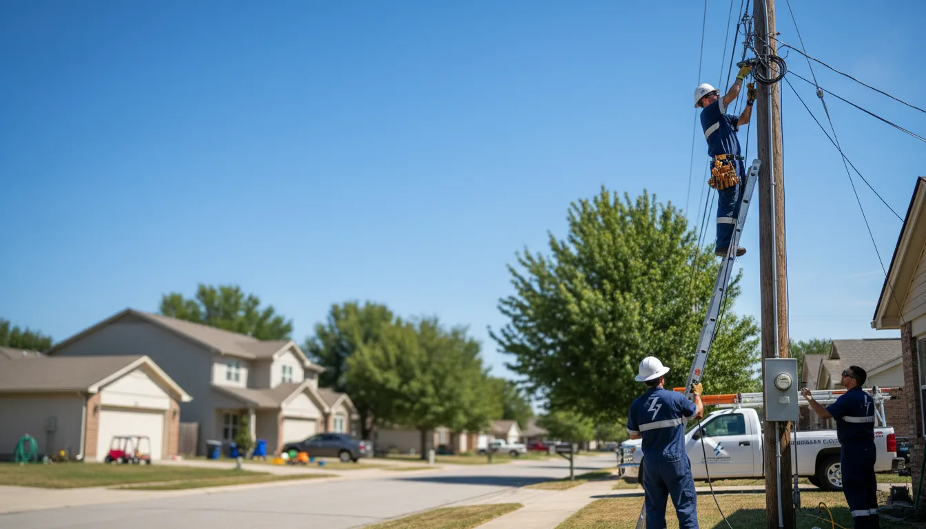 Residential electrician providing installation services in Cooper, TX